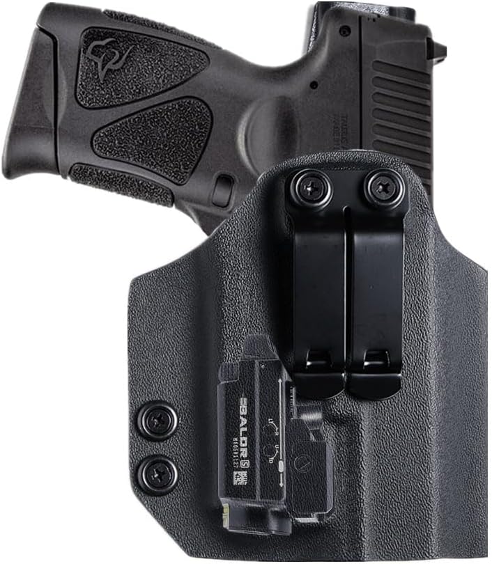 Freyr Kydex IWB Holster for Glock 17, 19, 45, Taurus G2C, G3C, G3, w/Olight Baldr S, Baldr Mini Tactical Flashlight, Concealed Carry - Image 1